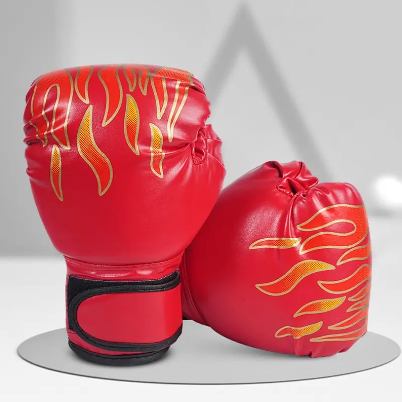Boxing Gloves for Kids Aged 3-13, Boys Girls Youth Muay Thai Sanda Training, Flame Pattern Punching Mitts, Boxing Training Gear, Boxing Equipment - a Great Christmas Gift Or New Year Present.