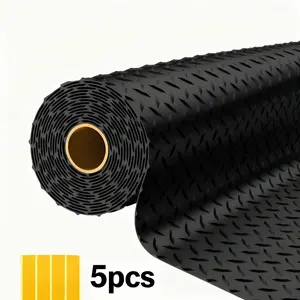 7.5x20FT/4x9FT Garage Floor Mat, 2.8mm Thickened PVC Flooring Roll For Under Car, 150 SQFT Diamond Plate Gray Garage Mats For Garage, Warehouse, Basement, Factory, Trailer (Include Tapes) 7.5x17 FT Barbecue Mat
