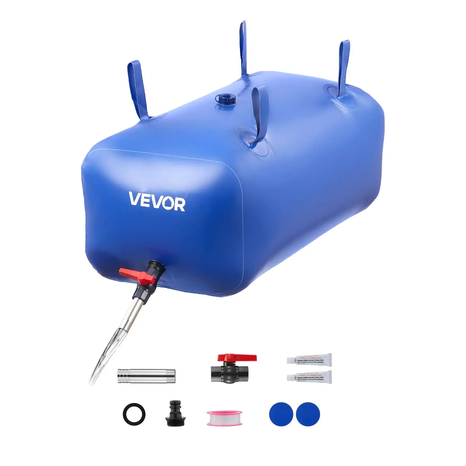 【SummerFinds】VEVOR Water Storage Bladder 30 Gallon Large Capacity Water Bag, Portable & Collapsible Soft Waters Container, Leakproof & Tear-Resistant PVC Emergency Waters Storage Tank for RV Truck & Outdoor Use
