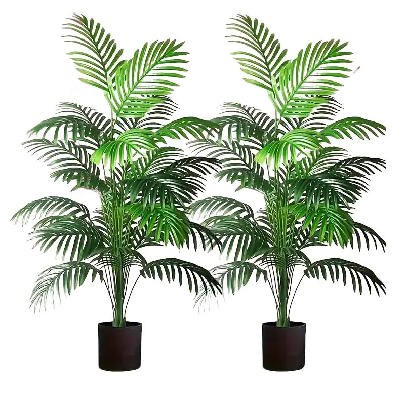Artificial Outdoor Plants without Pot, 2 Counts Fake Indoor Artificial Plant Set for Home Decor, Decorative Plant for Home Dining Room Party, Decorati