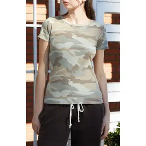 John Galt Women's Camo Hailie Short Sleeve Top