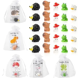 75 pieces/25 sets of animal pun encouragement cards - the perfect choice for office thank-you, Thanksgiving, and engagements - resin animal figurines with motivational messages and inspiration notes (employee recognition gift set) Fun Party Cards