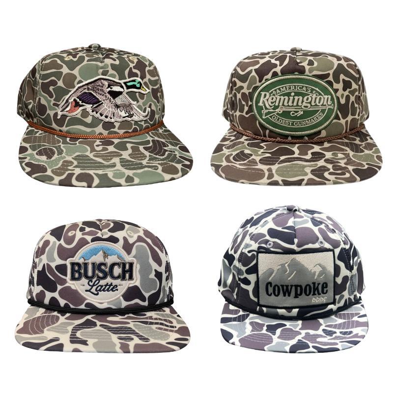 LIMITED EDITION Camo Trucker Hats for Men & Women | Mallard Duck, Remington, Cowpoke Western, Busch Latte Snapback | Premium Adjustable Hunting & Fishing Gear