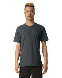 American Apparel 2004CVC CVC Henley Tee