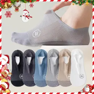 BBEUU 6 Pairs High-end Ice Silk Mesh Socks Outdoorfun Long-Wearing, Breathable Socks for Unmatched Foot Comfort Colorblock Low Cut Ankle