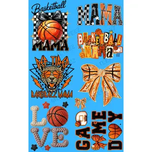 BASKETBALL MAMA (1) PREMADE GANGSHEET - 22X36 DTF TRANSFERS - DIRECT TO FILM