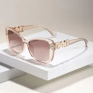 Women's Faux Pearl Cat Eye Glasses | Acrylic Trendy Shades | Beach Vacation & Outdoor Travel Must-Have | Versatile for Fall Winter & Business Casual Outfits