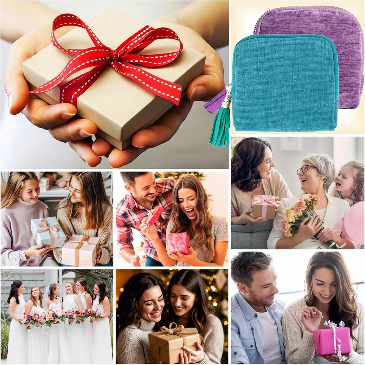 Fashionable Solid Color Jewelry Storage Bag, Luxury Tassel Zipper Pouch, Portable Travel Case for Rings Necklaces Bracelets, Soft Velvet Anti-Tarnish Organizer, Compact Gift for Women