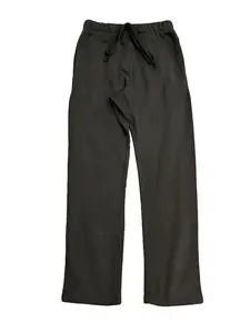 Men Uncuffed Sweatpants Black Color Elastic Drawstring Waist with Side Pockets, Comfortable Casual Streetwear for Daily Outings, Gym and Everyday Wear