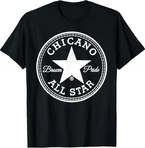 Chicano Brown, Chicano Clothing, Mexican Clothes, Chicano Style Art Graphic T-Shirt for Men & Women, Gangster Clothes Lowrider Art, Cholo Outfit MXC005