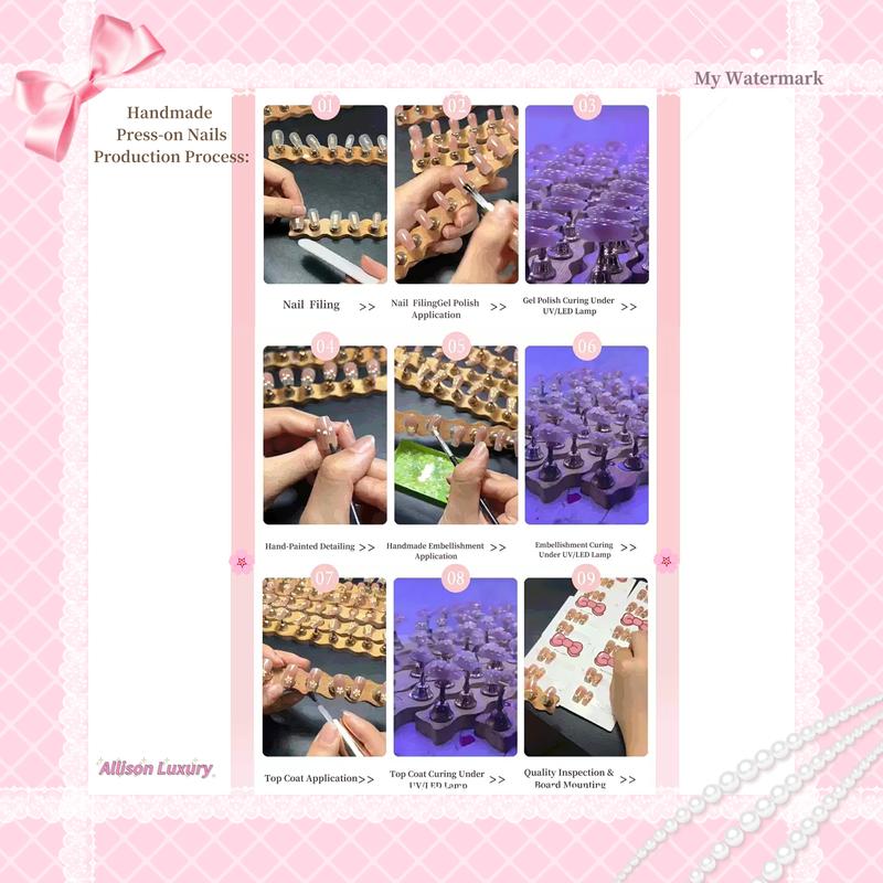 【2026】Kids' Short-Length Press-on Nails – Non-Toxic & Odor-Free | New Luxurious Whitening Finish