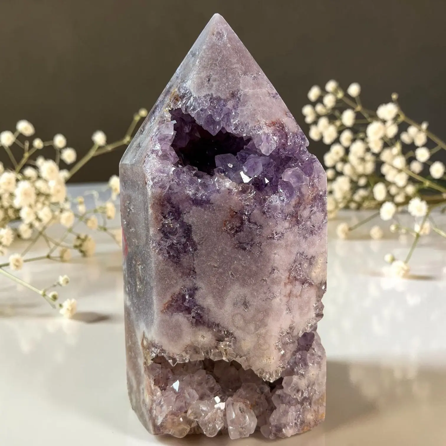 Extra Large Pink Amethyst Tower