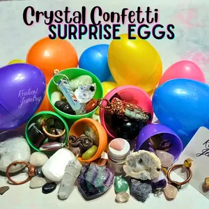 Crystal Confetti Surprise Eggs- Filled with Crystals & Resilient Jewelry