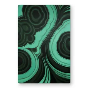 212 MAIN Retro Green Malachite Emerald Aluminum Wall Art - 12x18 in. Lightweight Metal Print, Abstract Art Home Decor, Ideal Gift