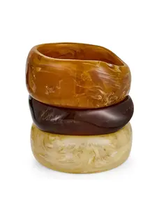 Women's Acrylic Resin Bracelet Set, Trendy Chunky Bangles, Fashionable Bracelet, Colorful Fashion Jewelry Gifts for Her, Stylish Accessories for Daily Wear