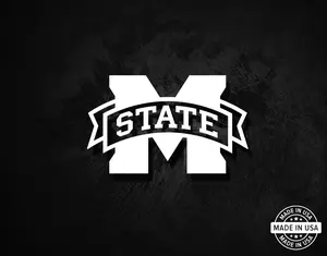 Mississippi State Decal, Vinyl Die Cut Sticker, 100% Made In USA