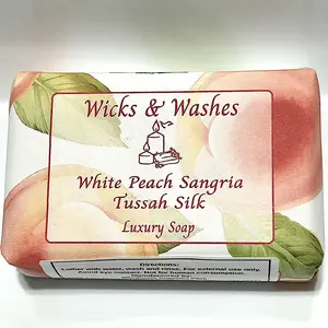 WW's Luxury Soap Bars-Tussah Silk with White Peach Sangria