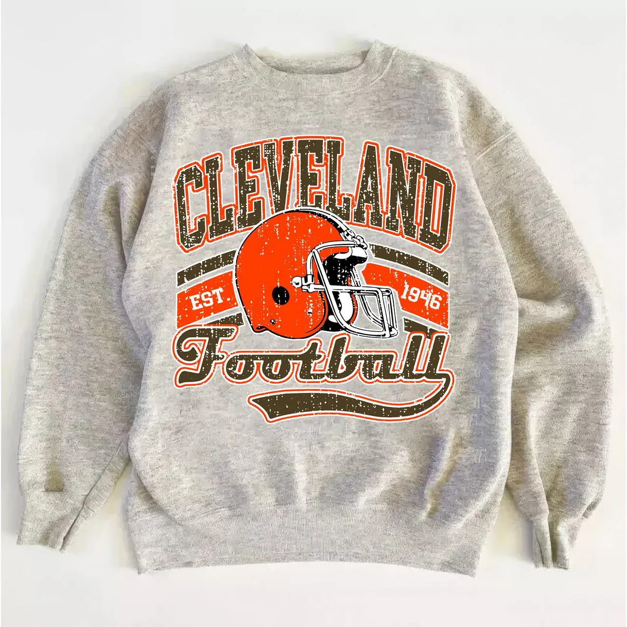 Vintage Cleveland Crewneck Sweatshirt, Retro Football Pullover for True Fans