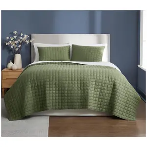 Brooklyn Loom Essential Cotton Full/Queen 3-Piece Quilt Set