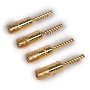 Viborg: Pure Copper / Gold Plated Banana Plug Speaker Connectors - Set Of 4