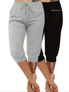 Lightweight Breathable Women's Harem Pants, Loose Casual Elastic Waist Mid-Thigh, Suitable for Yoga & Exercise, Perfect for Any Occasion, Everyday