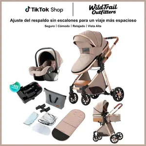 Baby Stroller, Deals for You Days, 4-in-1 Portable & Foldable Toddler Stroller with Sunshade, High-Quality Lightweight Travel Stroller for Babies Outdoor Fun, Adjustable Stroller and Accessories Combo Set,#Summervibes#Summervibes