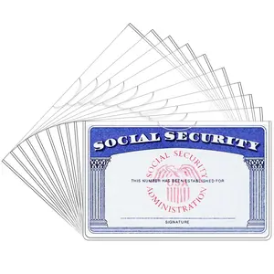 6-Pack Clear Card Protectors 3.8" x 2.32" - Waterproof & Durable for Social Security, License & Credit Cards