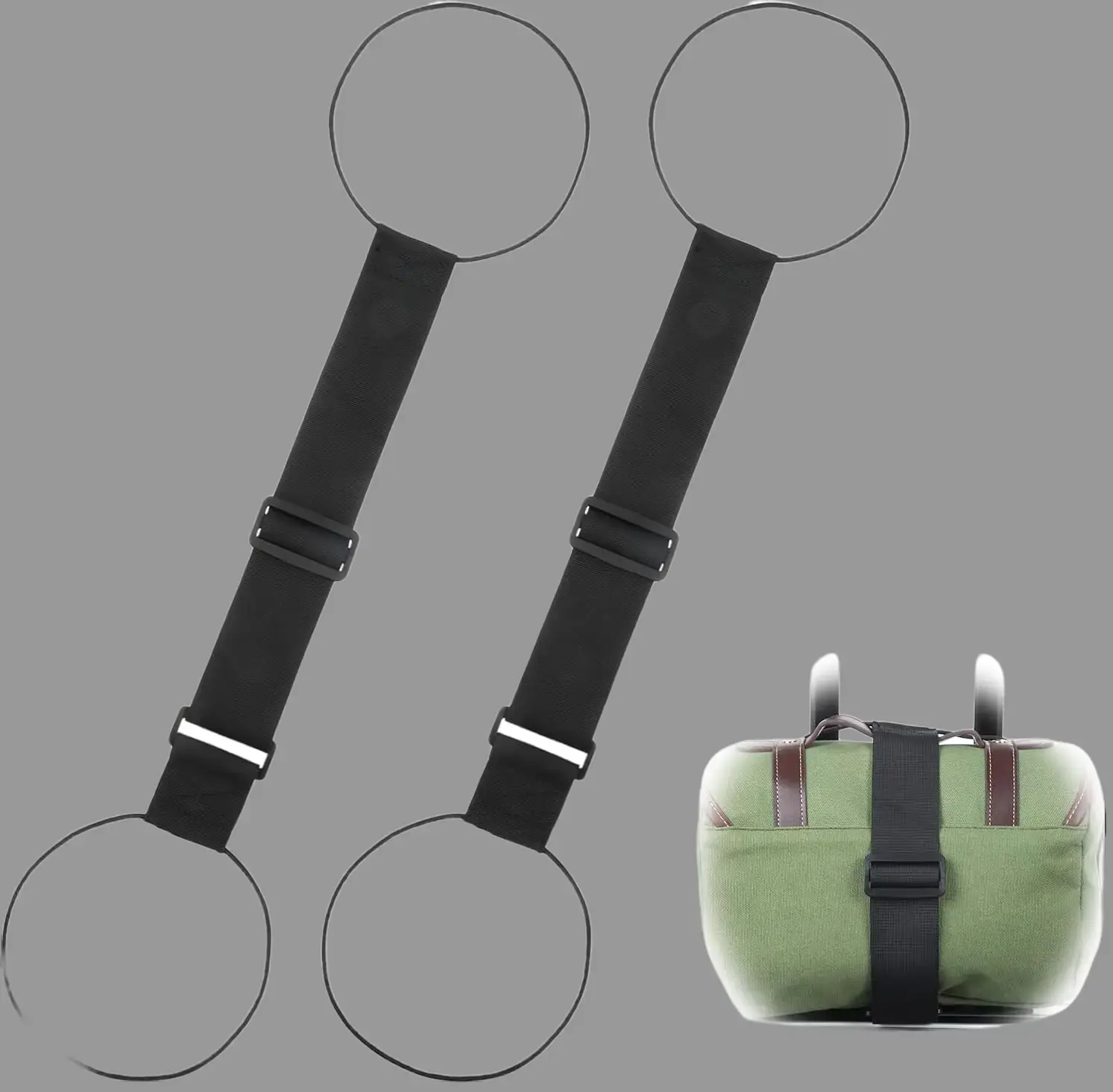 2 Pack Add a Bag Luggage Straps, Luggage Straps Bags Bungee Easy to Travel Suitcase Elastic Strap Belt for Add a Bag High Elastic Adjustable Traveling Luggages Accessories (Black)