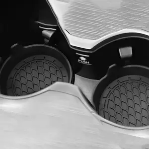 Car Water Coaster, Heat Insulation & Non-slip Silicone Car Cup Holder Coaster, Car Interior Accessories for Men & Women