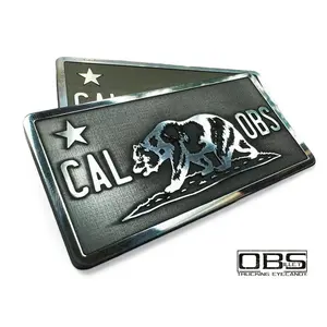 OBS - California Pillar Emblem (Inverse Engraved) - Machined Billet - Sold as a Pair