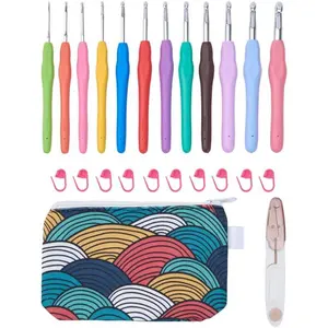 Crochet Hooks Set,  Crochet Hooks with case for  Hands, Lightweight Crochet Knitting  Accessories for Beginners and  Hands
