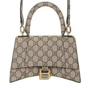 Gucci x Balenciaga The Hacker Project Logo Canvas Hobo Bag for Women in Ebony