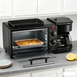 Breakfast machine Toaster sandwich toast coffee machine Small appliances 3-in-1 multifunctional household bread machine