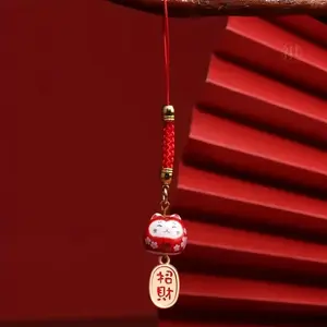 Creative Lucky Cat Design Phone Chain, Cute Phone Lanyard, Phone Strap for Women & Girls, Mobile Phone Decoration Accessories