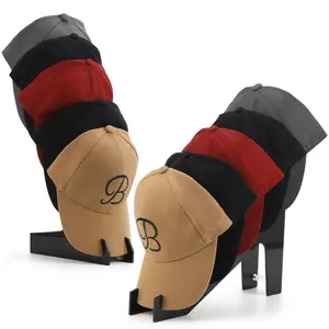 Hat Racks for Baseball Caps, 2 Pack Acrylic Hat Organizer Compact Hat Hanger for Wall, Two Novel Ways for Hat Display and Storage, Holds Up to 10 Caps for Bedroom, Closet, Entrance Household Traditional Hanging Smooth Gift