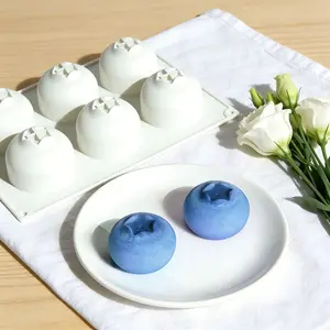 Blueberry Raspberry Fruit Shape Dessert Cake Mold DIY Fruit Mousse Chocolate Silicone Mold, Baking Tool for Home Kitchen Use