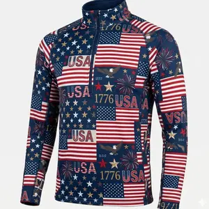 Patriotic 1776 Edition Heavyweight Camo Half Zip - Performance Outdoor Wear