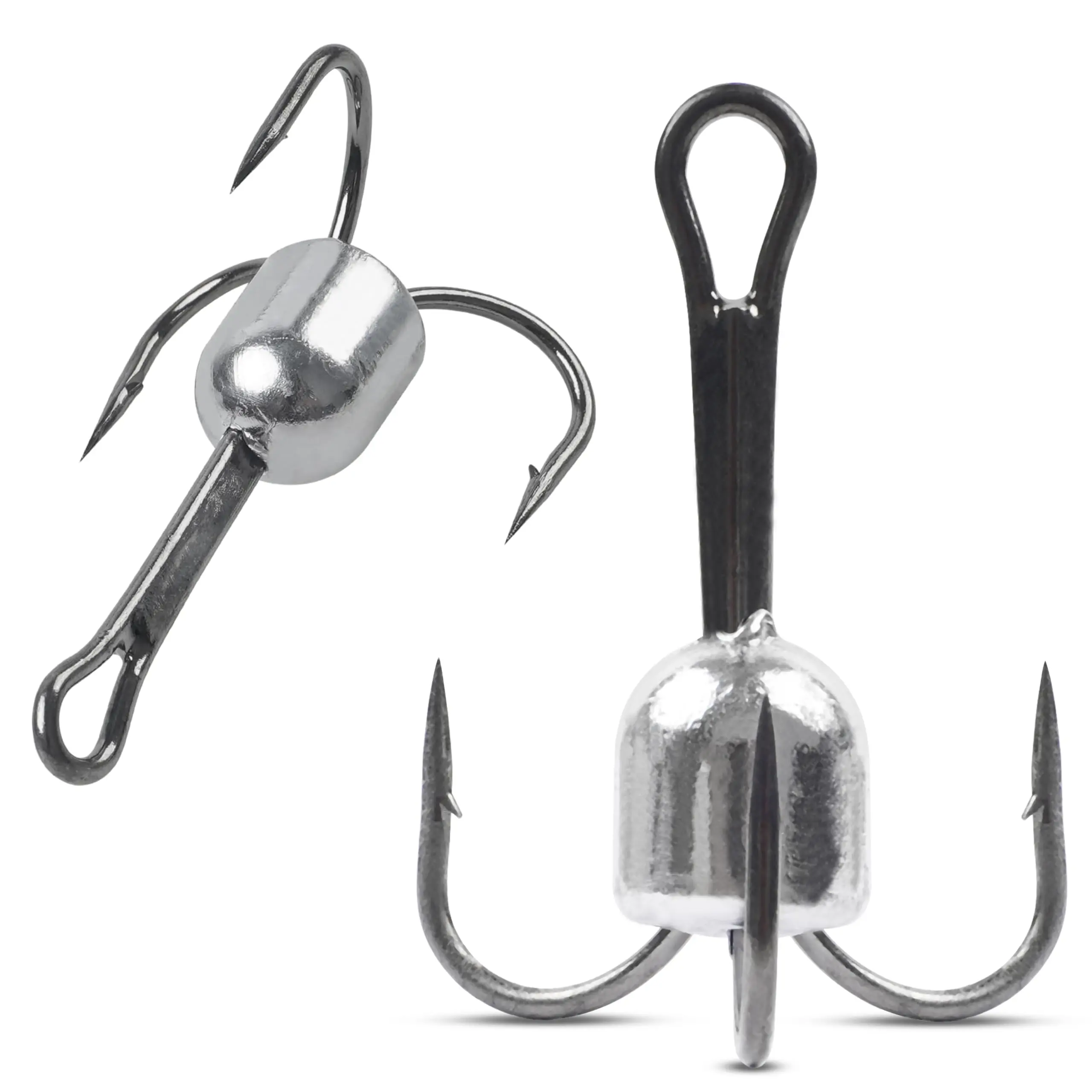 Snagging Hooks Weighted Treble 1oz 1.25oz 1.5oz 2.5oz Large Bunker Snag Fishing Hook With Weights For Baitfish Trout Salmon 5/0 6/0 8/0 10/0