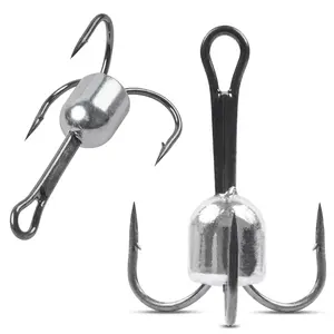 Snagging Hooks Weighted Treble 1oz 1.25oz 1.5oz 2.5oz Large Bunker Snag Fishing Hook With Weights For Baitfish Trout Salmon 5/0 6/0 8/0 10/0