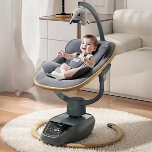 Trimigo Baby Swings for Infants to Toddler, 180° Adjustable 3D Electric Baby Swing, Remote,5-Modes,4-Speed,3-Seat Height, 8 Melody, Newborn Swings,Infant Swings for Babies 0-12 Month
