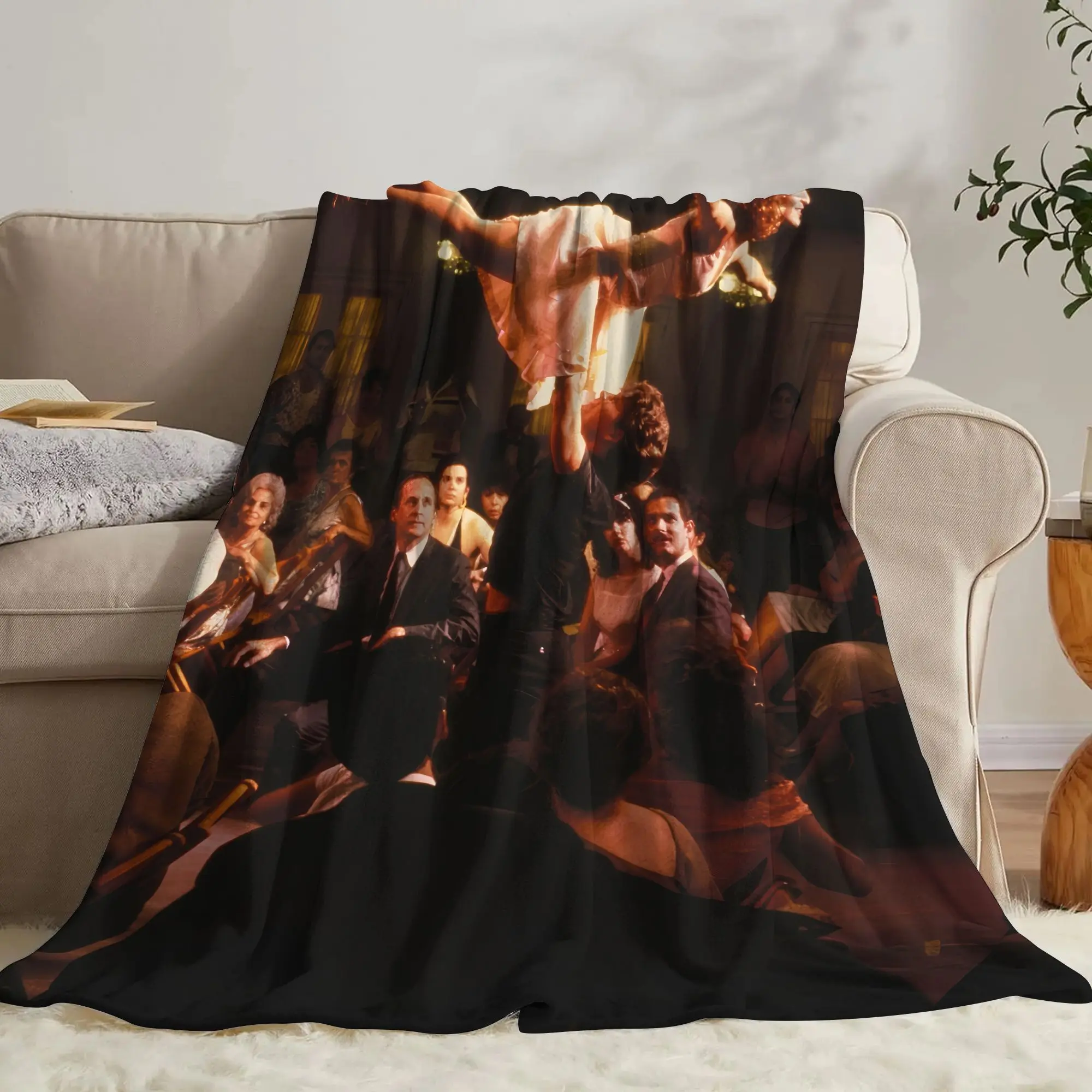 Dirty Dancing Blanket Plush Flannel Cozy Cover Featuring Iconic Dance Scene Designs, Ideal Sofa Throw For Movie Nights, Warm Travel Blanket For Trips, And Stylish Bed Blanket Accent For Retro Romance Lovers