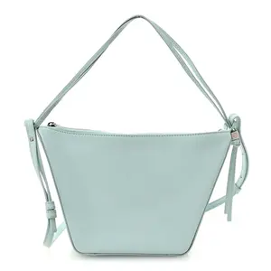 Pre-owned Loewe Leather Crossbody Bags Calfskin Mini Hammock Hobo Soft Blue Iceberg