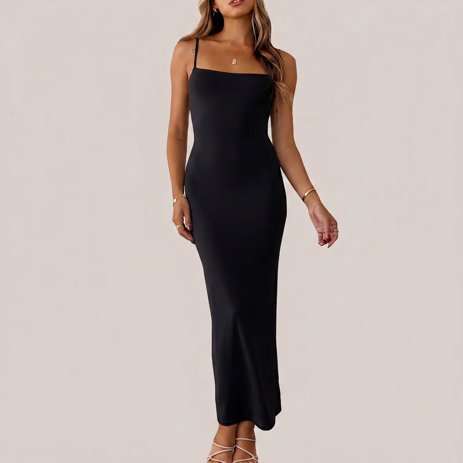 Hello Molly BASE Smoothing Thin Strap Maxi Dress Bodycon Dress