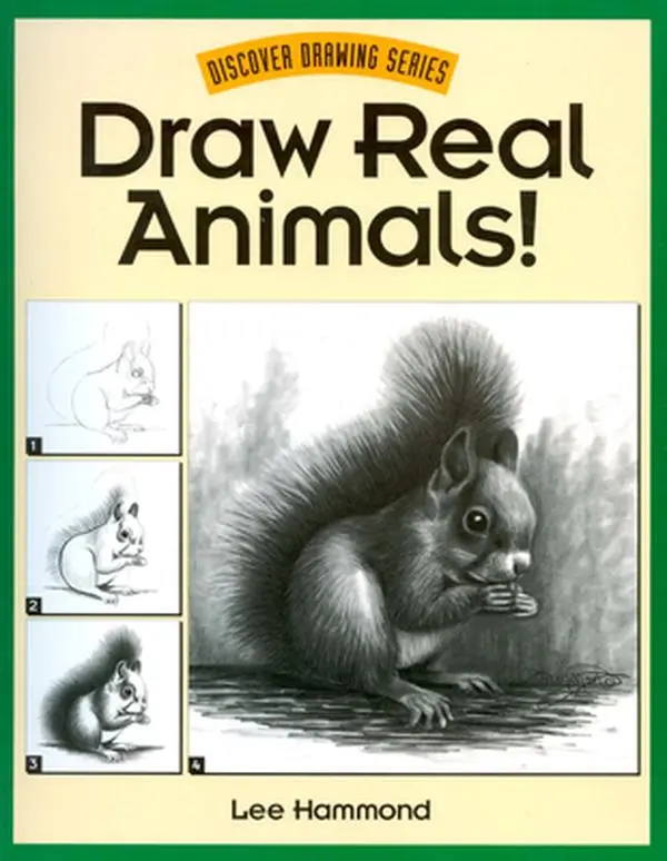 Used Book - Draw Real Animals! (Discover Drawing Series) by Lee Hammond, English Paperback Art Guide with Realistic Drawings, Accurate Tips & Illustrated Demonstrations, Accurate Drawing