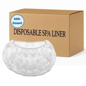 TP Plastic Clear Pedicure Spa Liners - 400pcs Disposable Foot Bath Liners for Salon & Home Latex Free Leak-Proof Durable Plastic