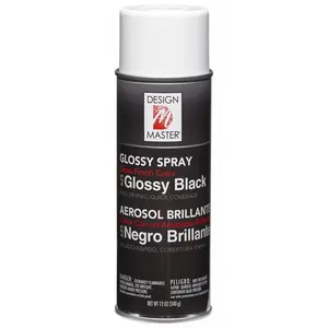 Glossy Black Lacquer Color Spray Paint For Real and Fake Flowers - Light Coats Provides Complete Coverage - Fast Dry Paint