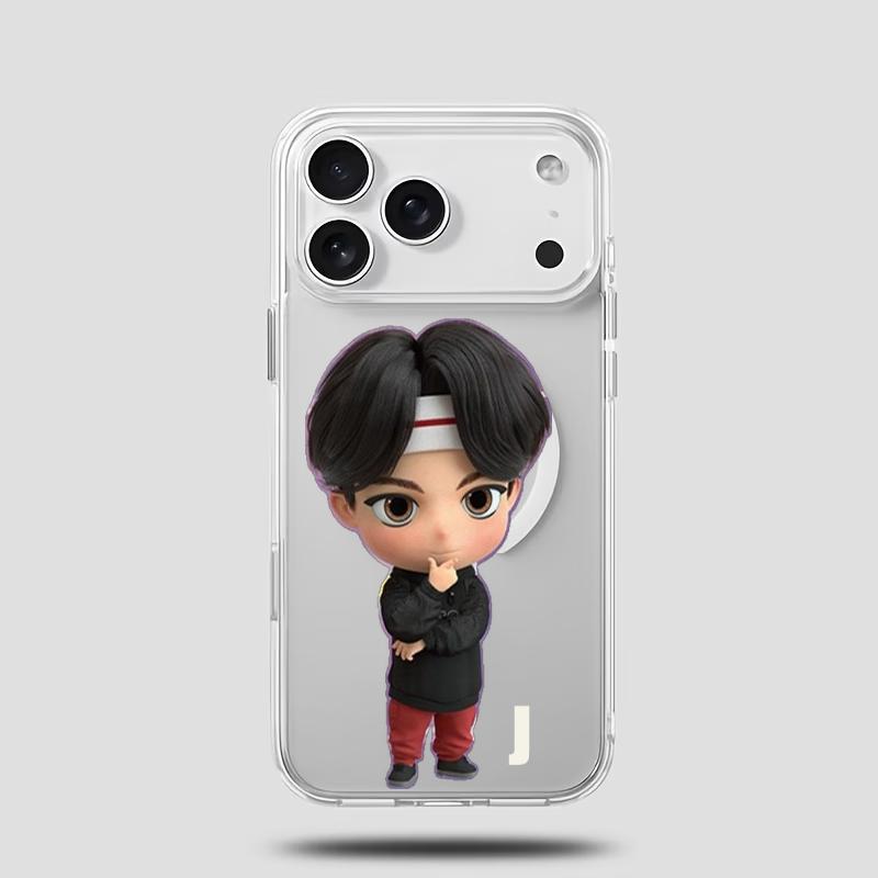 Kawaii Boy Band Phone Case – Cute Cartoon Kpop Inspired Cover Compatible with iPhone 11, 12, 13, 14, 15, 16, 17 Plus Pro Pro Max