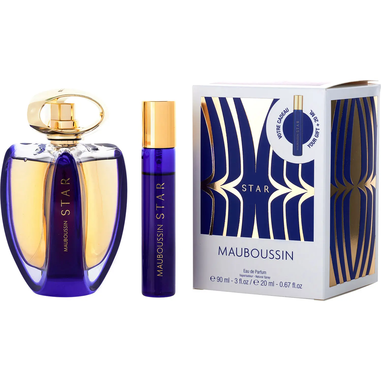 イマン　ボワージュ　ブルー Mauboussin Star Set-Eau De Parfum Spray 3 Oz & Eau De Parfum