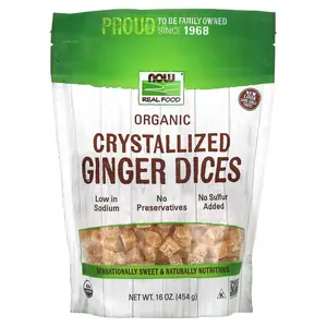 NOW Foods Real Food, Organic Crystallized Ginger Dices, 16 oz (454 g)