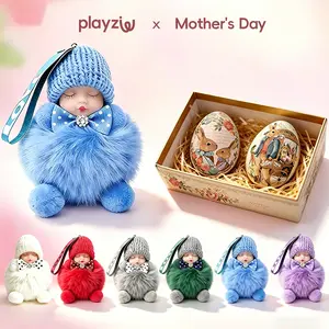 【Summer Vibes】【Random Color】2 Pack Handmade Plush Pendants, Mother’s Day Edition, Soft Doll Keychain, Plush Charms for Phone Bag, Sleep Doll Keychains - Best Gifts for Kids, Girlfriend, Charms Soft Holiday Gift - Mother’s Day Gift, Christmas Gift Idea